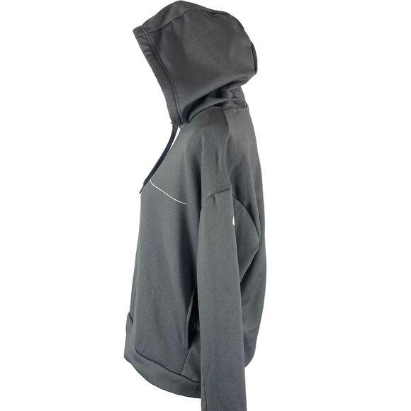 Nike Therma Fleece Sweatshirt Gray Training Hoodie 929693 Just Do It Women Sm - Picture 4 of 13